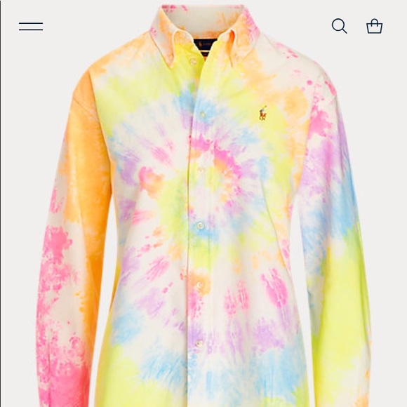 POLO sz 4 Tie-dye “big shirt” in thick cotton NWOT - Picture 3 of 11